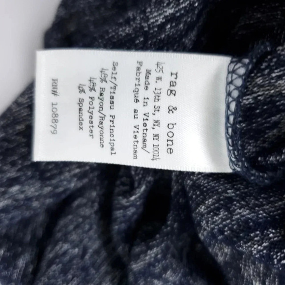 Rag & Bone heathered navy round hem Tank - Picture 9 of 9